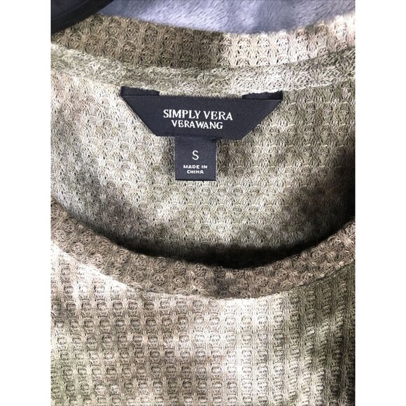 Simply Vera Wang Womans Shirt Boho Chic Tie-Dye Blouse S Fall Top - Picture 4 of 5